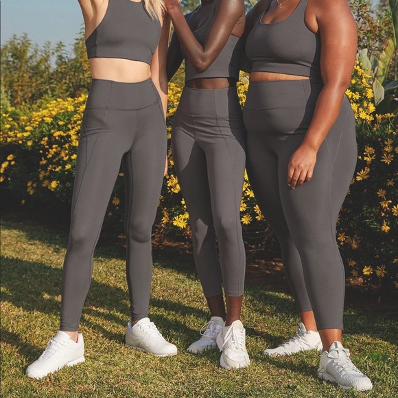 girlfriend collective Pants - Girlfriend Collective Pocket Legging- Smoke SMALL